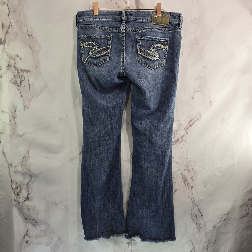 Silver Jeans Womens Denim 29 X 30 Boot Cut Dark Wash Mid Rise Western Cowgirl